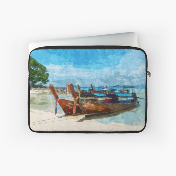 Item preview, Boats on the Tropical Beach - Watercolor designed and sold by d1mology.
