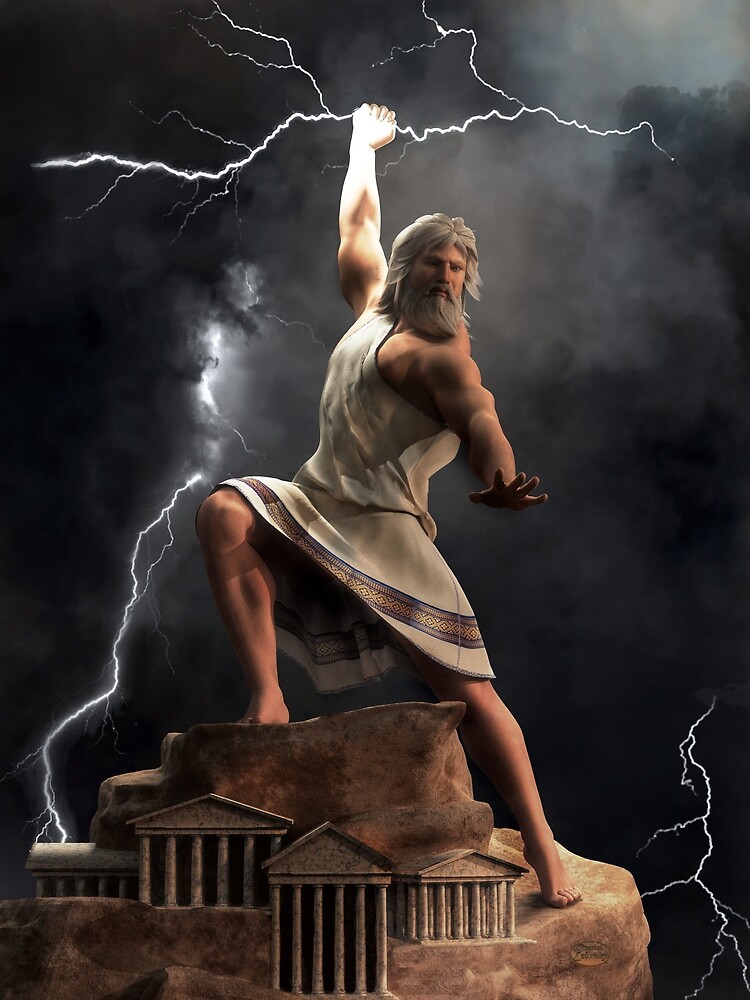 Zeus dieu de l'Olympe Flat,750x,075,f-pad,750x1000,f8f8f8