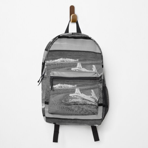 Item preview, Beachscape and driftwood in monochrome designed and sold by J Rier Photography.