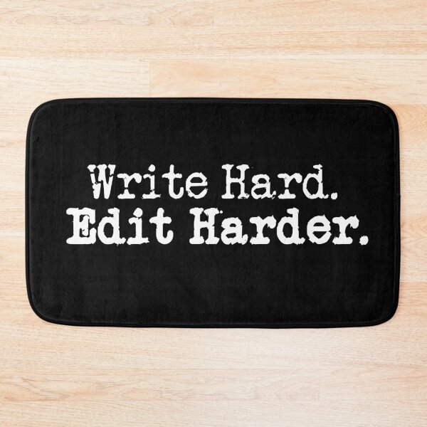 Item preview, Write Hard. Edit Harder. White designed and sold by TeaRoseWriter.