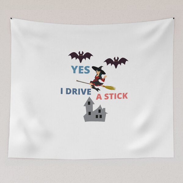 Item preview, yes i drive a stick shirt,halloween shirt,halloween,graphic shirt designed and sold by BousboulaStorie.