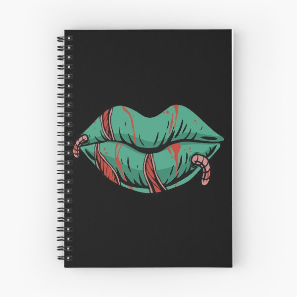 Item preview, Lips with worm and blood designed and sold by mouad naouiri.