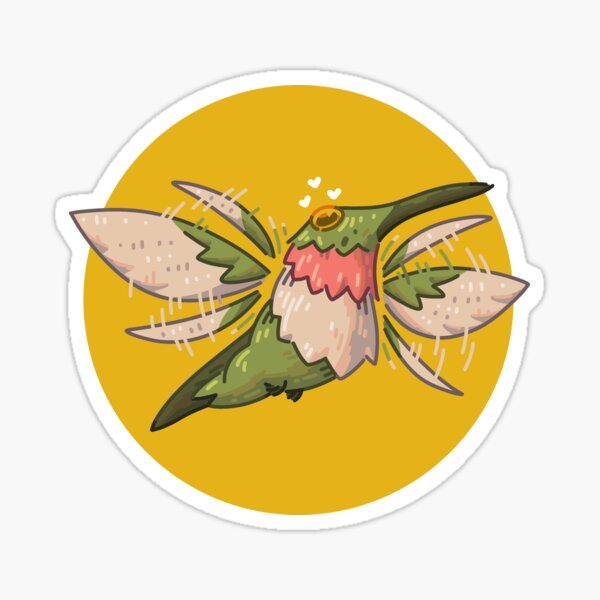 Fluttering Love Hummingbird Sticker