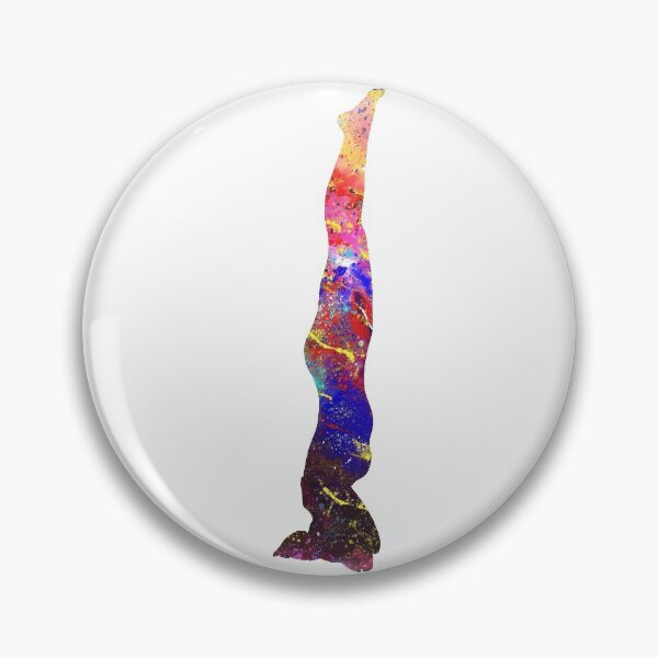 Item preview, Supported Headstand Iv 180 Watercolor Map Yoga Quo designed and sold by vividpixelusa.