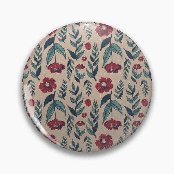 Artikelvorschau, Vintage rotes Blumenmuster entworfen und verkauft von JenniferCharlee.
