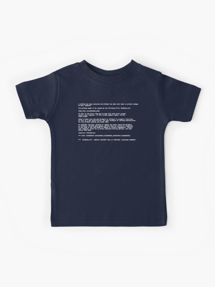 Blue Screen Of Death Shirt