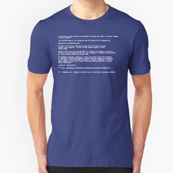 Blue Screen of Death Slim Fit T-Shirt