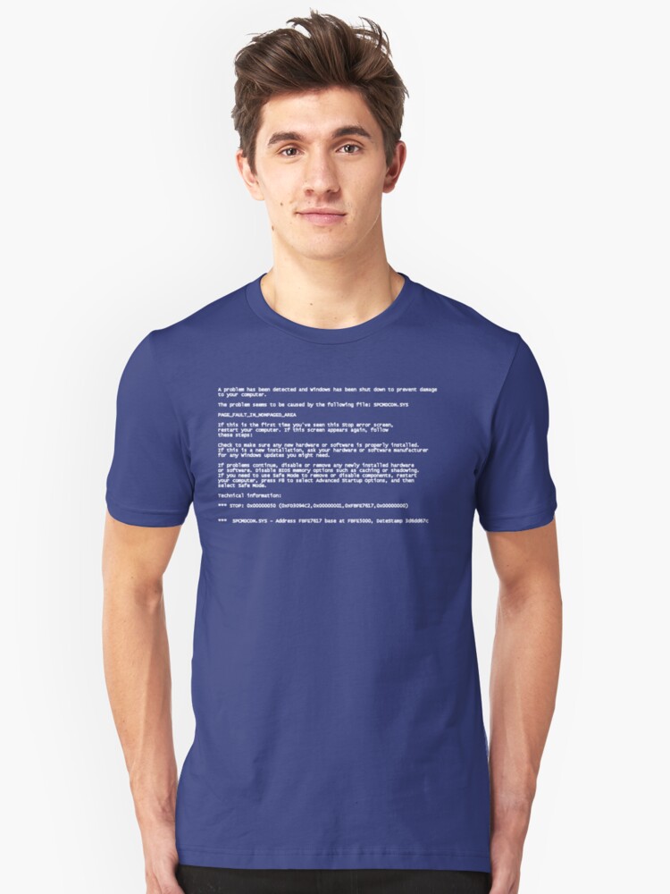 bluescreen tshirt