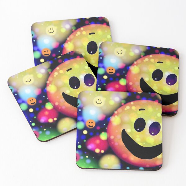 Item preview, Nightclub emoji cartoon smiley face colourful rainbow colours designed and sold by Julieford.