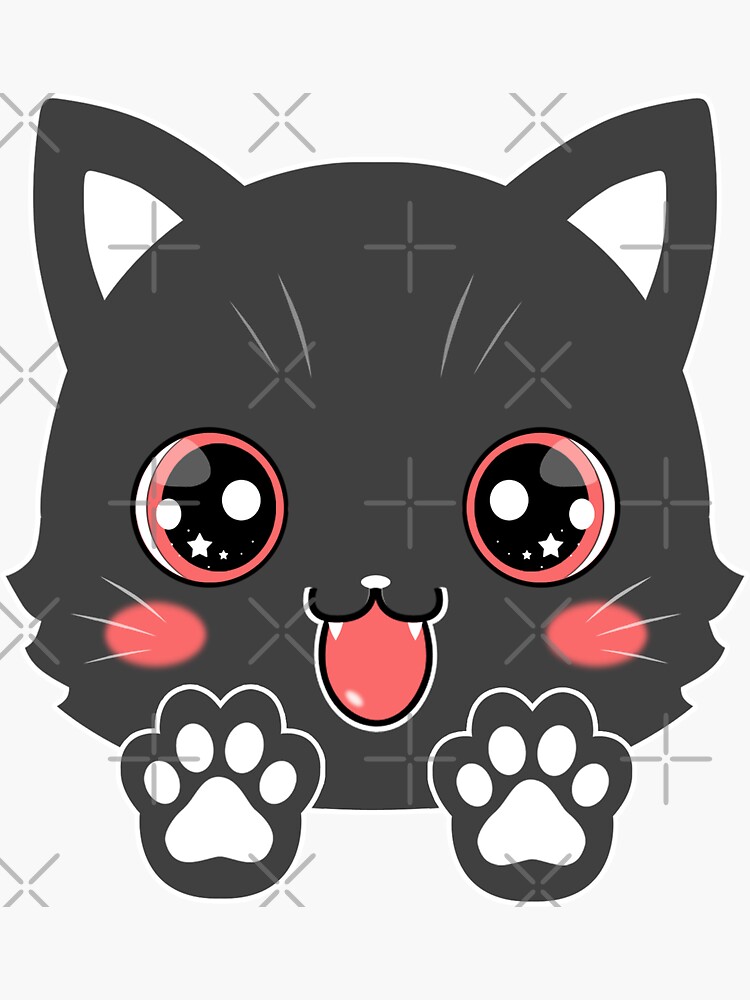 Grey Anime Cat - Etsy