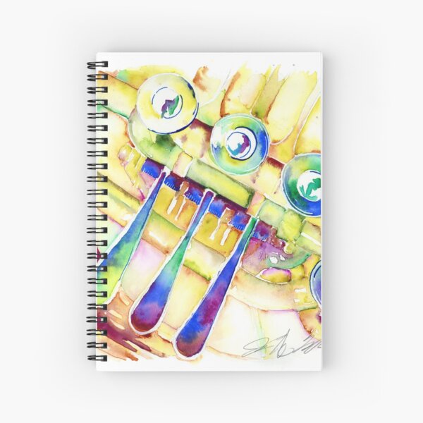 Colorful French Horn Spiral Notebook