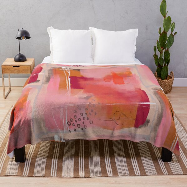 Item preview, Bright Pink, Red, and Orange Abstract Painting designed and sold by Taryn Stener.