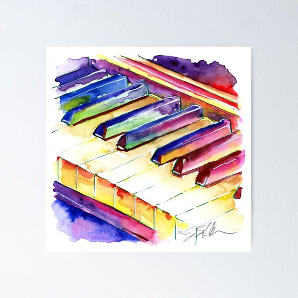 Cunningham Piano Keyboard Poster