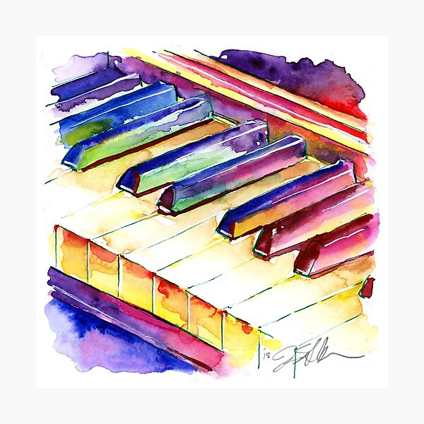 Cunningham Piano Keyboard Photographic Print