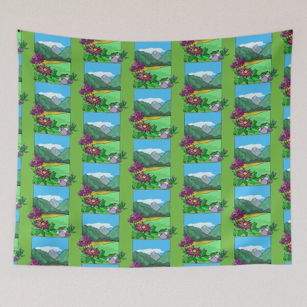 Item preview, Rural Landscape - Cottagecore / Countrycore #2 - Green Background designed and sold by Cottagecore Emporium.