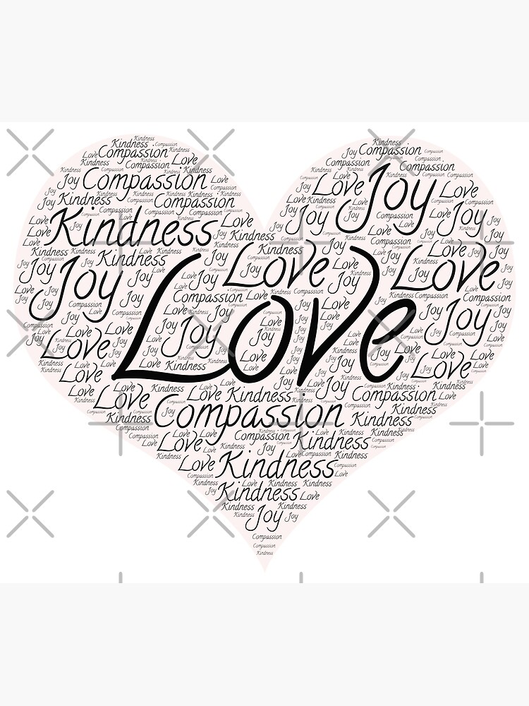 "Love Heart Word Art" Poster for Sale by KatOM Redbubble
