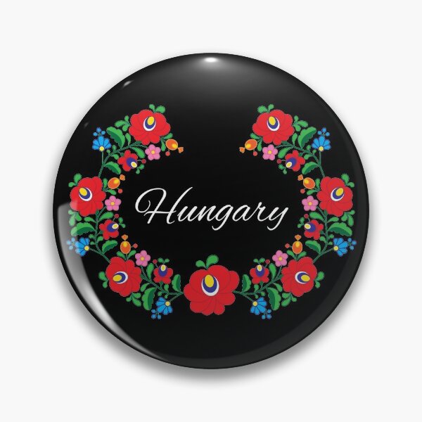 Item preview, Kalocsai Wreath - Hungary (White Text) designed and sold by JuliaAjandi.