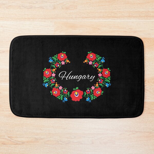 Item preview, Kalocsai Wreath - Hungary (White Text) designed and sold by JuliaAjandi.