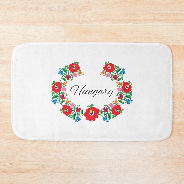 Item preview, Kalocsai Wreath - Hungary (Black Text) designed and sold by JuliaAjandi.