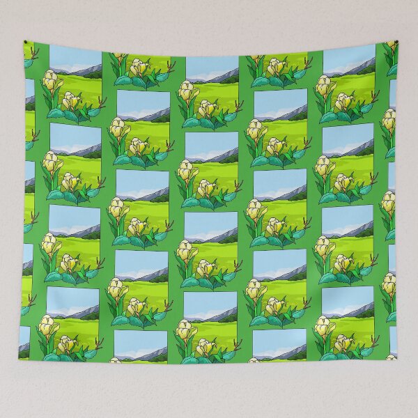 Item preview, Rural Landscape - Cottagecore / Countrycore #5 - Green Background designed and sold by Cottagecore Emporium.