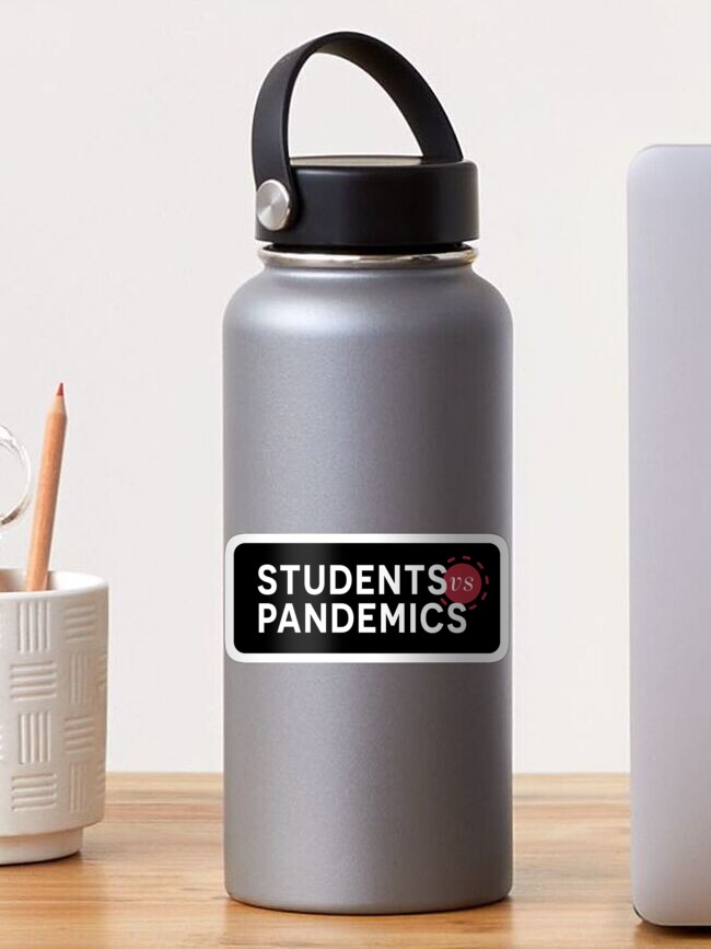 Thumbnail 1 of 3, Sticker, Students Vs Pandemics designed and sold by AgnesElle.