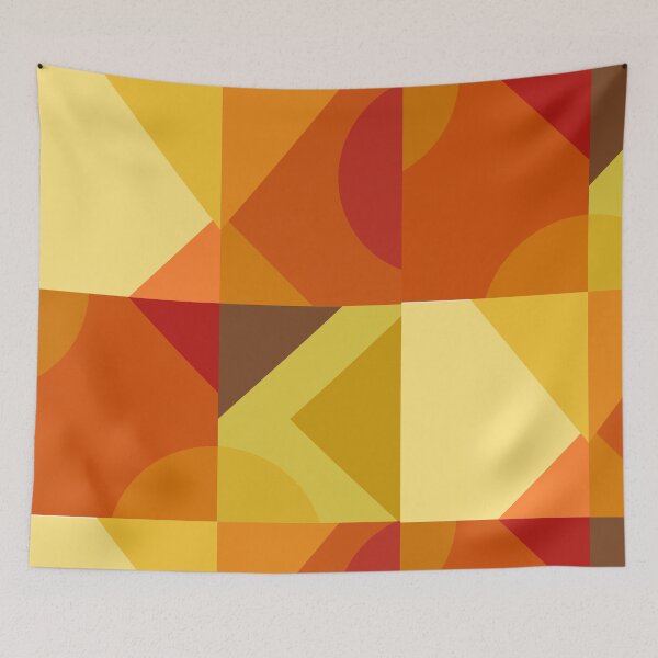 Item preview, Cool geometric shapes on yellow designed and sold by ByMoss.