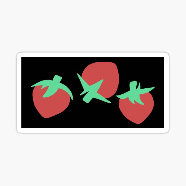 Vista previa del artículo con la obra «Fresas negras», diseñado y vendido por VanillaShanila.