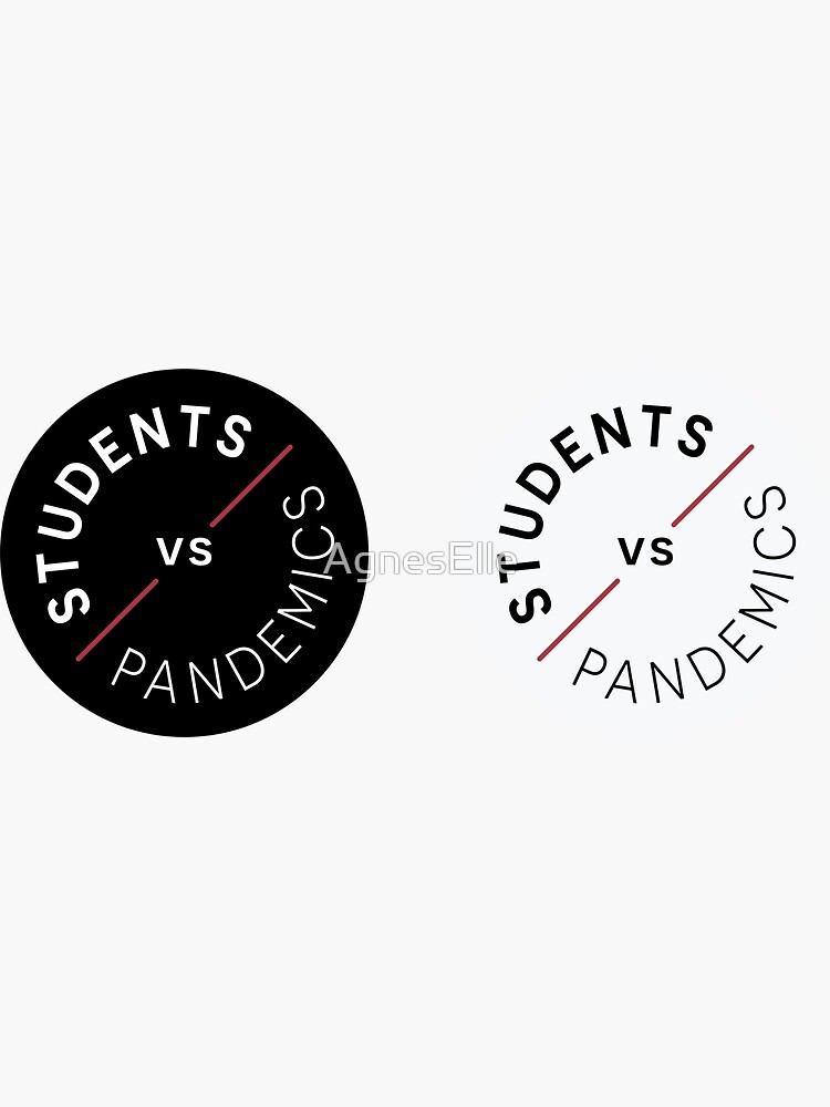Thumbnail 3 of 3, Sticker, Students vs Pandemics designed and sold by AgnesElle.