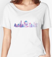 Orlando Future Theme Park Inspired Skyline Silhouette Women's Relaxed Fit T-Shirt