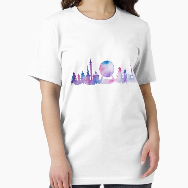 Vista previa del artículo con la obra «Silueta del horizonte inspirada en el futuro parque temático de Orlando», diseñado y vendido por tachadesigns.