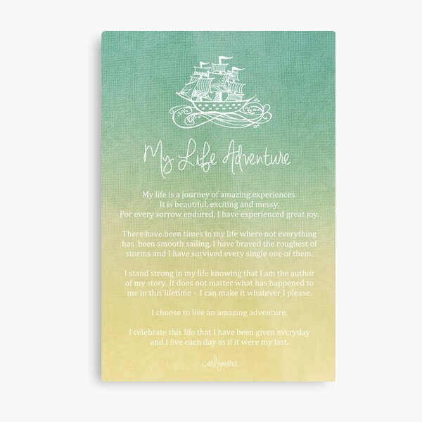 Affirmation - My Life Adventure Metal Print