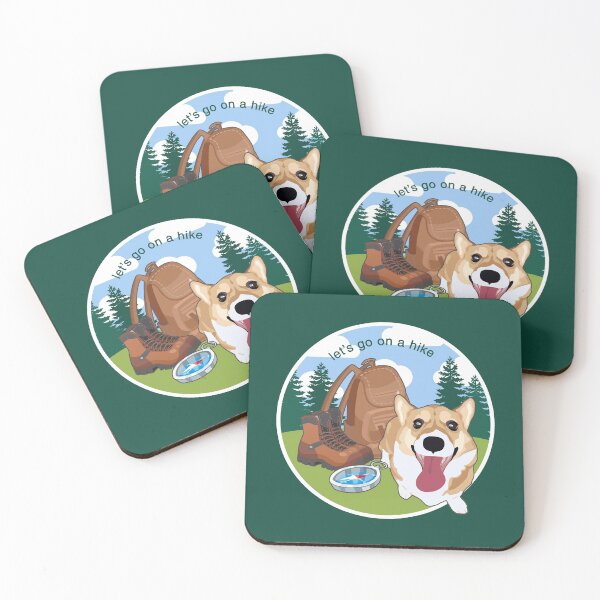 Item preview, Hiking Corgi Emblem designed and sold by MaplewoodMerch.