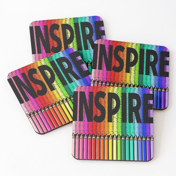 Item preview, Inspire with Colored Pencils in Rainbow Color designed and sold by thecraftace.