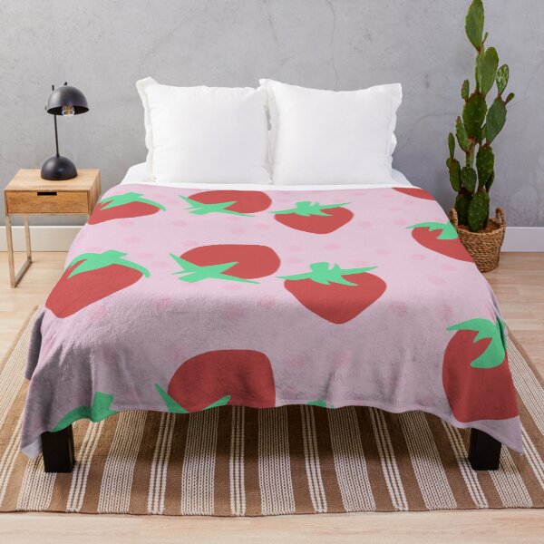 Vista previa del artículo con la obra «Fresa rosa con lunares rosas», diseñado y vendido por VanillaShanila.