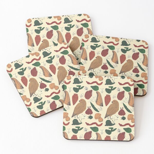 Item preview, Garden Themed Print Pattern, Birds Bugs and Vegtables designed and sold by sheehanstudios.