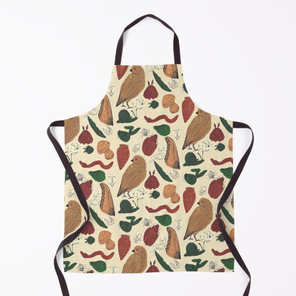 Item preview, Garden Themed Print Pattern, Birds Bugs and Vegtables designed and sold by sheehanstudios.