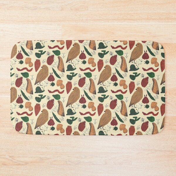 Item preview, Garden Themed Print Pattern, Birds Bugs and Vegtables designed and sold by Faerin.paints.