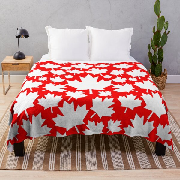 Item preview, White Canada Flag Maple Leaves designed and sold by Livity.