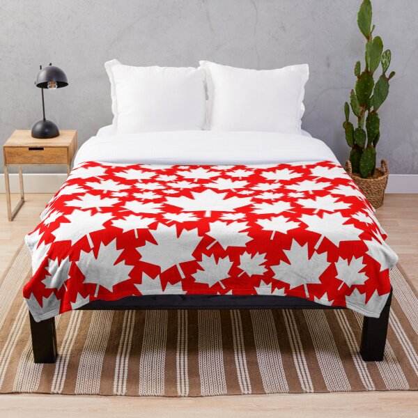 Item preview, White Canada Flag Maple Leaves designed and sold by Livity.