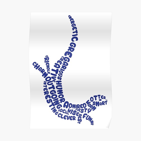 Blue Otter Spirit Animal Poster