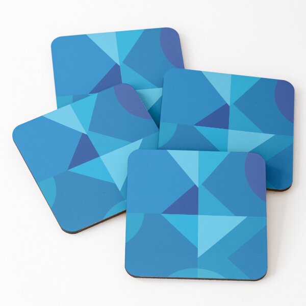 Item preview, Cool geometric shapes on blue designed and sold by ByMoss.