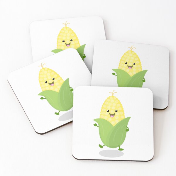 Item preview, Cute happy corn cartoon illustration designed and sold by FrogFactory.