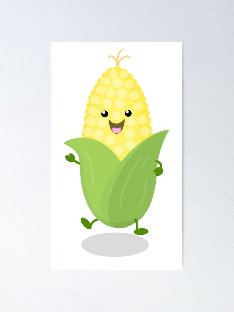 Cute happy corn cartoon illustration Cute happy corn cartoon illustration
