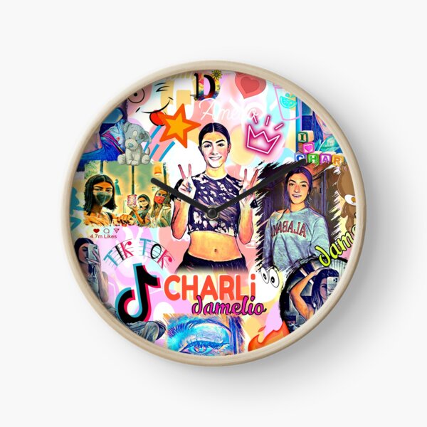 charli damelio , cool design Clock