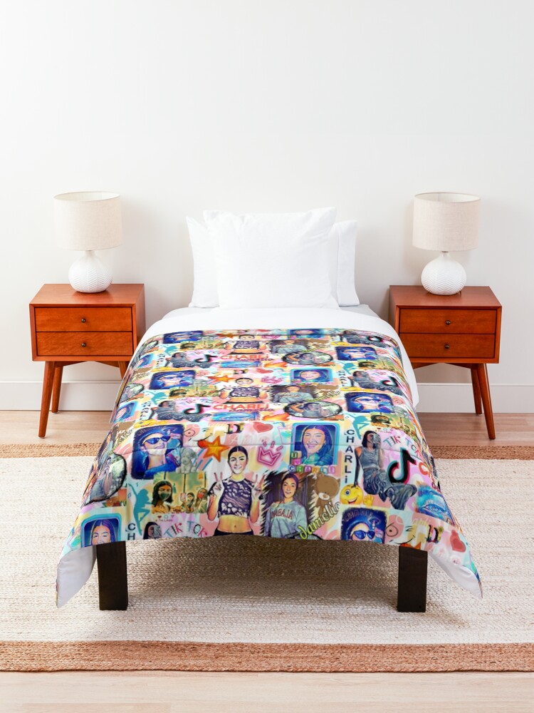 Alternate view of charli damelio , cool design Comforter