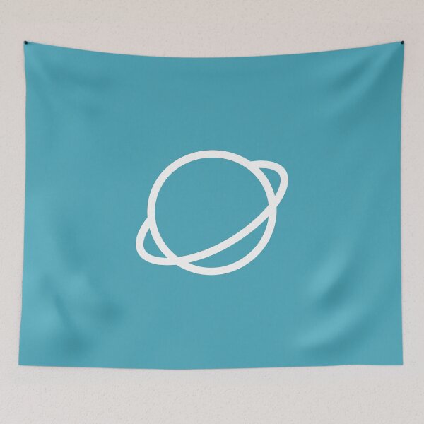 Item preview, Planet with Ring in White designed and sold by klhcreative.