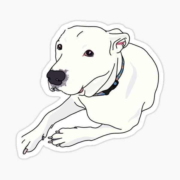 Item preview, Pitbull Illustration  designed and sold by Liliana Caceres Designs.