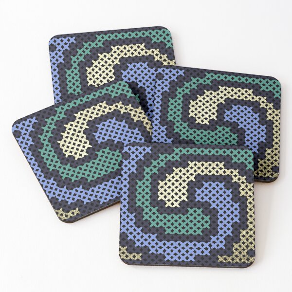 Item preview, Wave Mosaic Tile designed and sold by StitchyWitchy.