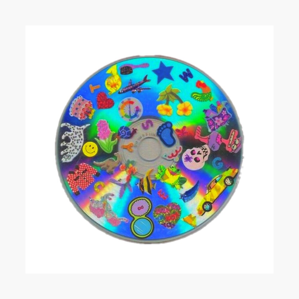 indie cd with stickers poster by illustrationbub redbubble