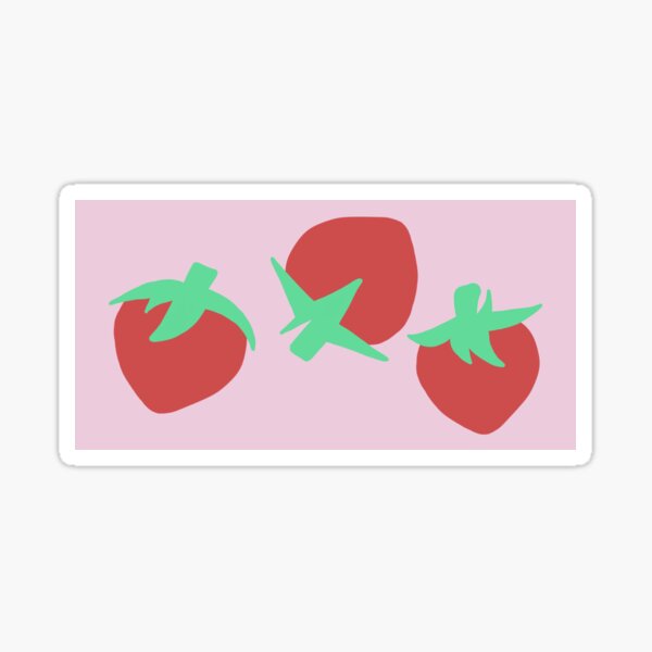 Vista previa del artículo con la obra «Fresas rosas», diseñado y vendido por VanillaShanila.